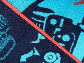 6с104.411ж1 Муж забава(3-бир-т.син) Полотенце махровое 67х40см