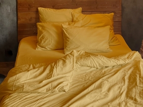 Ткань Хлопок Вареный цвет XB-010 горчица, 250см