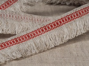 20мм. 08С3524-Г50 ЛЕНТА ОТДЕЛОЧНАЯ лён с красным 20мм (рул.25м)