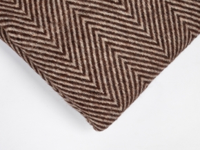 Плед п/шерсть 50% ОП-400 140*200 "Геометрия" цв. шоколад (Россия, Суконная Фабрика)