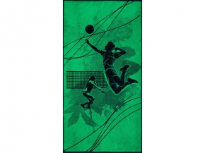 6с102.413ж1 Пляжный волейбол(темно-син7) Полотенце махровое 81х160см