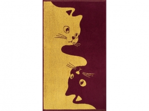 6с103.412ж1 Инь-ян-коты(кр.дерево1) Полотенце махровое 50х90см