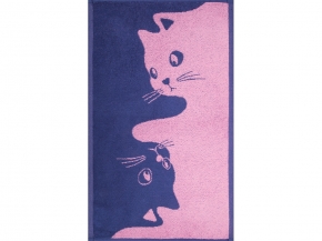 6с104.411ж1 Инь-ян-коты(пурпурн3) Полотенце махровое 67х40см