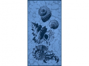 6с102.413ж1 На берегу (темно-синий6) Полотенце махровое 81х160см