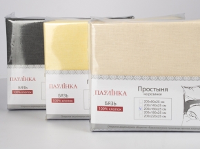 2977/0-БЧ Простыня на резинке 220*200*25 рис. 457987 сер-беж