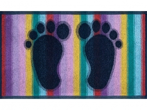 6с104.411ж1 Коврик ножки (темно-синяя радужка) Полотенце махровое 67х40см