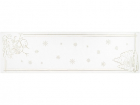 5с22.312ж1 Снеговик и домик1(ДТЭ лён) Полотенце 50х180 см