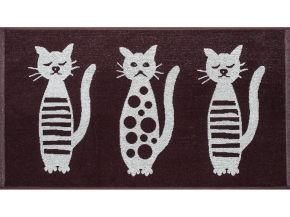 6с103.412ж1 Коты (шоколад) Полотенце махровое 50х90см