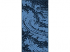 6с102.413ж1 Цунами (темно-синий6) Полотенце махровое 81х160см