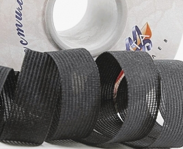 22мм. 02С2145-Г50 (рис.2885) ТЕСЬМА ВЯЗ.ОКАНТОВОЧНАЯ (пл.4,85г/м) т-серый*13, 22мм (рул.30м)