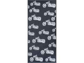6с102.411ж1 Мото-паттерн(антрацит) Полотенце махровое 67х150см