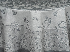 07с24- ЯК Скатерть 170*280 "Овальная" цв. серый