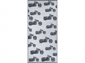 6с102.411ж1 Мото-паттерн(антрацит) Полотенце махровое 67х150см