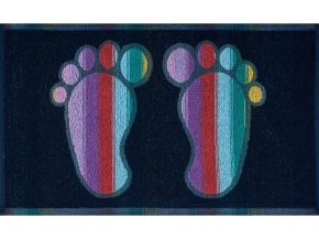 6с104.411ж1 Коврик ножки (темно-синяя радужка) Полотенце махровое 67х40см