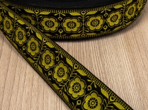 33мм. 4С508Ч-Г50 (рис.3838) ЛЕНТА ОТДЕЛОЧНАЯ черный с желтым 33мм (рул.50м)