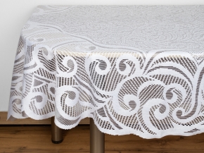 Д220АБ/кор. СКАТЕРТЬ ДЕКОРАТИВНАЯ 2775  бел.с яр-серым 2.50 м*1.60 м рис. Д220АБ