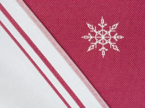 9с23.111ж1 Снеговик и домик2(ДТЭ бордовый Полотенце х/б 50х140см