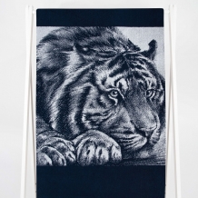 6с102.411ж1 Фото отдых (темно-синий2) Полотенце махровое 67х150см