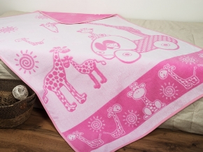 5с081.400.1 Жирафик (розовый2) Плед 103х160 см