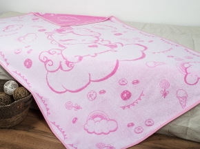 5с081.400.1 Единорожек-праздник(розовый2) Плед 103х160 см