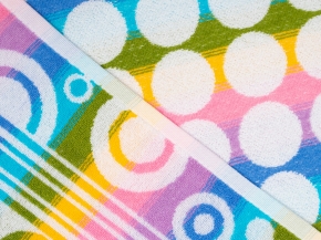 6с102.411ж1 Палитра (белая радужка) Полотенце махровое 67х150см