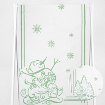 9с23.111ж1 Снеговик и домик1(ДТЭ травка) Полотенце х/б 50х140см