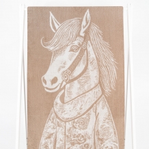 6с102.511ж2 Конь в пальто (лен3) Полотенце махровое 67х150см