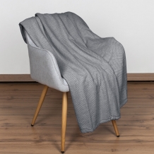 24С2-ШР/у./л.с.уп. 210*200 Плед "Рубчик" цв. 333 рис. 1 темно-серый