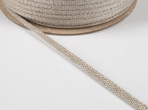 7мм. 6649 ШНУР ОБУВНОЙ льняной*71, 7мм. Лён 100% (кат.50м)