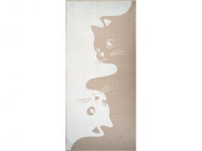 6с102.511ж2 Инь-ян-коты(лен3) Полотенце махровое 67х150см