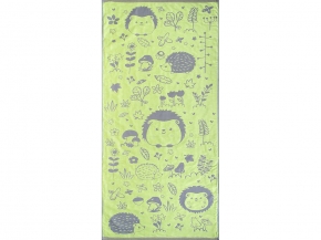 2о22.129ж1 Гриб и ежик (св.салатовый) Полотенце 67х140 см