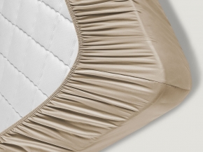 4403/1-БЧ простыня на резинке 200*140*20 гл.кр. сатин цв. какао 1513-09