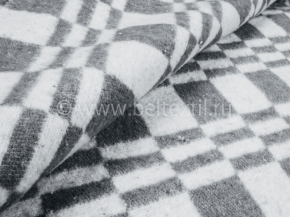 Одеяло хлопковое 140*205 клетка Колосок цвет темно-серый