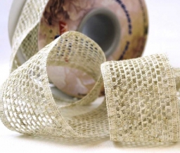 48мм. 05С2308-Г50 (рис.5318) ТЕСЬМА ВЯЗАНАЯ ОТДЕЛОЧНАЯ льняной*071, 48мм (рул.50м)