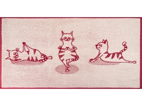 6с102.411ж1 Йога-кот (бордо) Полотенце махровое 67х150см