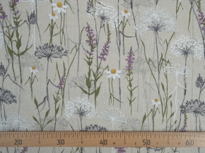 Ткань бельевая арт 2-21 п/лен кисл лен 30%, хл.70%, пл. 140г, рис. 1751/1 Люпины, 150см