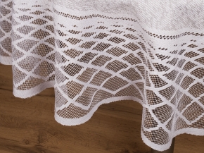 Д228АБб СКАТЕРТЬ ДЕКОРАТИВНАЯ 2775  бел.с яр-серым d1.55 м рис. Д228АБб