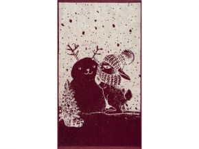 6с103.412ж1 Зимняя забава (кр.дерево1) Полотенце махровое 50х90см