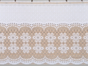 0.50м Д246А/50 ПОЛОТНО ГАРДИННОЕ бежевый с белым