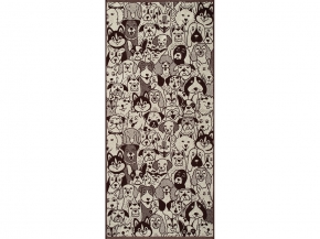 6с102.411ж1 Мир собак(шоколад) Полотенце махровое 67х150см