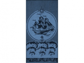 6с102.413ж1 Пляжное (темно-синий6) Полотенце махровое 81х160см