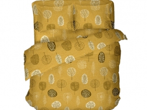 4532-БЧ комплект евро фланель "Форест" рис. 6327-03 горчичный