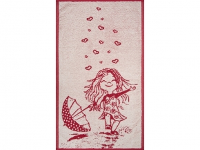 6с104.411ж1 Майский дождь(бордо) Полотенце махровое 67х40см