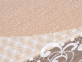 Д235А СКАТЕРТЬ ДЕКОРАТИВНАЯ 150  беж. с белым 2.45 м*1.55 м рис. Д235А