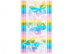 6с104.411ж1 Бабочки (белая радужка) Полотенце махровое 67х40см