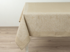 24С61-ШР 140*155 Скатерть "Карункi" цв. 1 рис. 313 бежевый