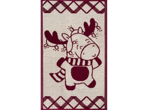 6с104.411ж1 Оленик светит(кр.дерево1) Полотенце махровое 67х40см