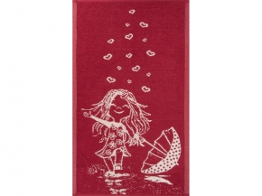 6с104.411ж1 Майский дождь(бордо) Полотенце махровое 67х40см