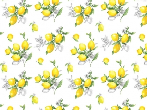 Рогожка набивная Лимоны   рис.13485/1, 150см