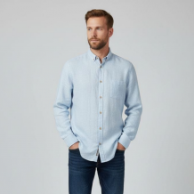 24С6-ШР/039/у 1840/0 Сорочка мужская верхняя,  лен-100